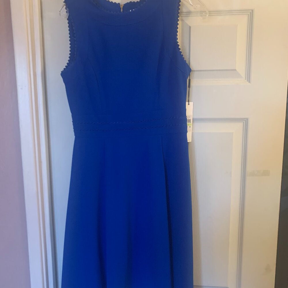 SIZE 4, ROYAL BLUE, A-LINE DRESS, CALVIN KLEIN